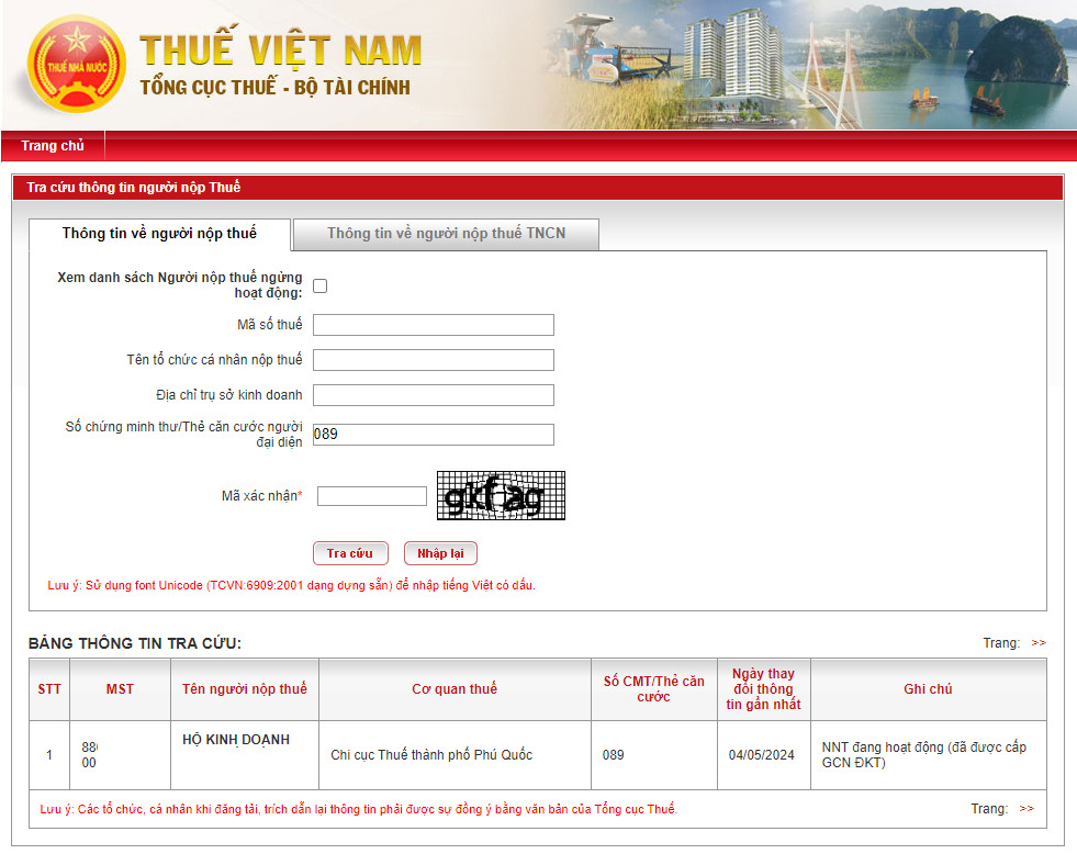 Cách tra cứu mã số thuế hộ kinh doanh chính xác nhất Cách tra cứu mã số thuế hộ kinh doanh chính xác nhất