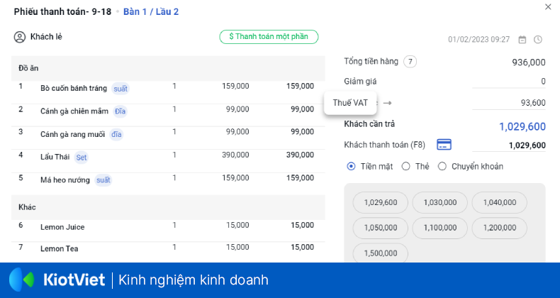 Mức hóa đơn đỏ vat ngành thương mại & dịch vụ ăn uống bắt đầu nhất Mức vat ngành dịch vụ thương mại ăn uống new nhất