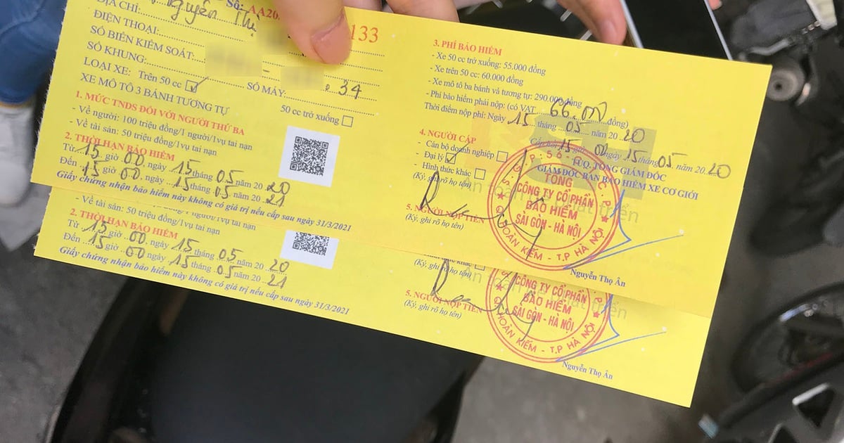 Năm  không tồn tại bảo hiểm xe cộ máy yêu cầu bị phát bao nhiêu